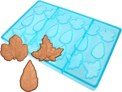 Moule chocolat 3 feuilles Erable, bouleau, figuier