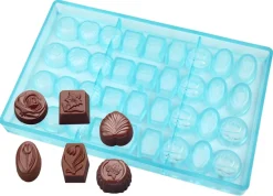 Moule chocolat fleurs assorties