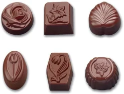 Moule chocolat fleurs assorties