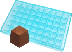 Moule chocolat forme cube strié