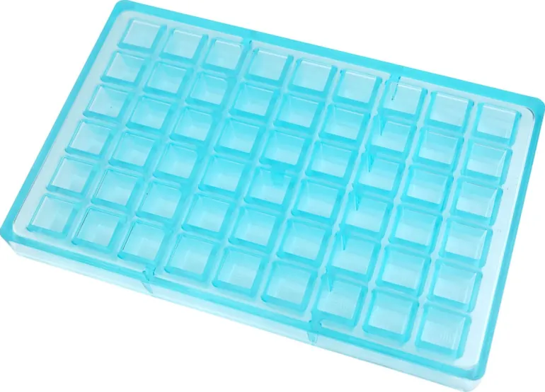 Moule chocolat forme cube strié