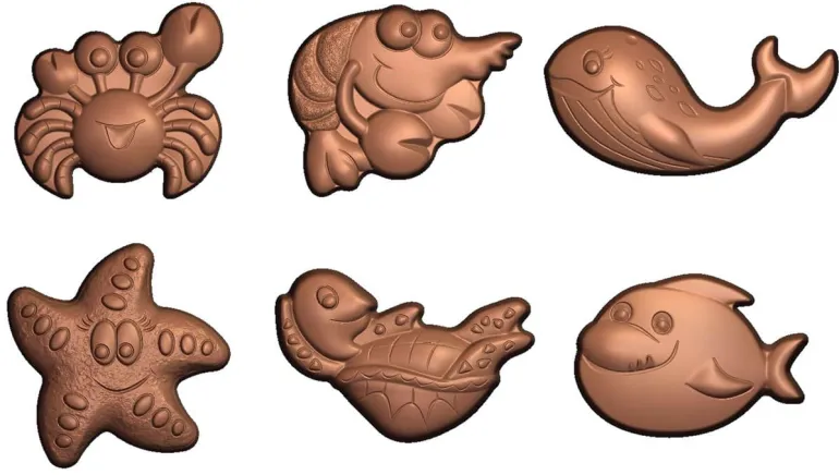 Moule chocolat 18 fritures de la mer