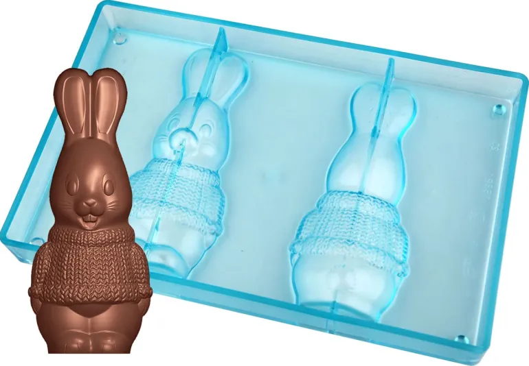 Moule chocolat Lapin en tricot