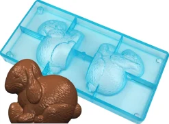 Moule chocolat lapin tenant l'oeuf