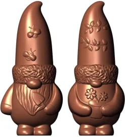 Moule chocolat le Lutin plante une fleur