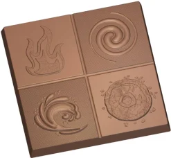 Moule chocolat 4 éléments Terre, eau, air, feu