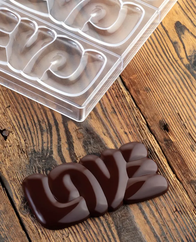 Moule chocolat Love 3 tablettes Pavoni