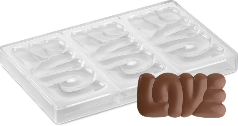 Moule chocolat Love 3 tablettes Pavoni
