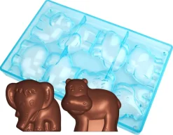 Moule chocolat éléphant et hippopotame