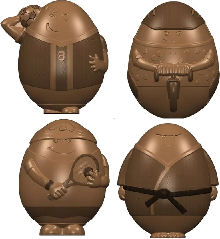 Moule chocolat Oeuf Handball, cyclisme, tennis, karaté L'Oeuf Maillot