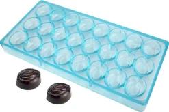 Moule chocolat ovale torsadé