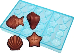 Moule chocolat poisson et coquillage
