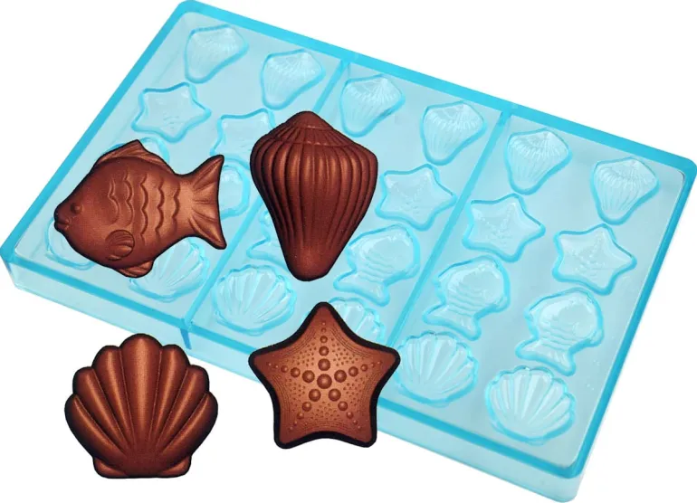 Moule chocolat poisson et coquillage
