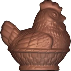 Moule chocolat poule dans son panier
