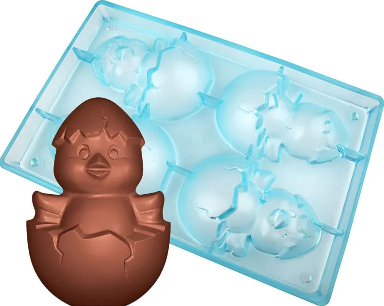 Moule chocolat 2 poussins dans leur coquille