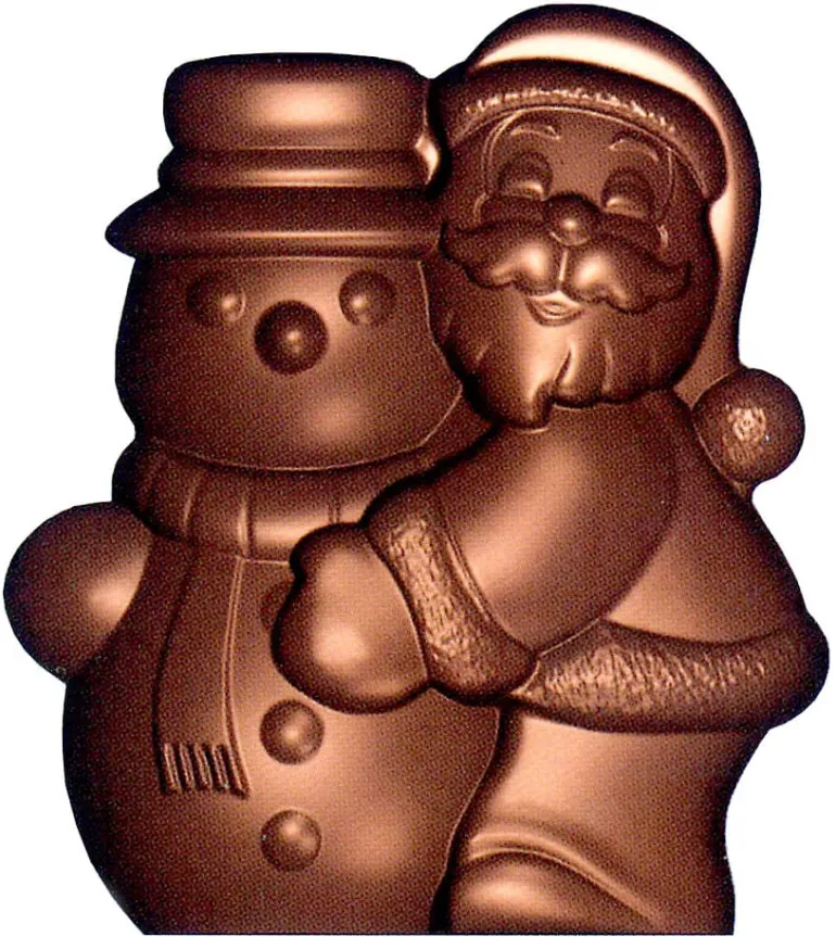 Moule chocolat Père Noël avec bonhomme de neige