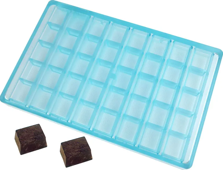 Moule chocolat rectangle strié