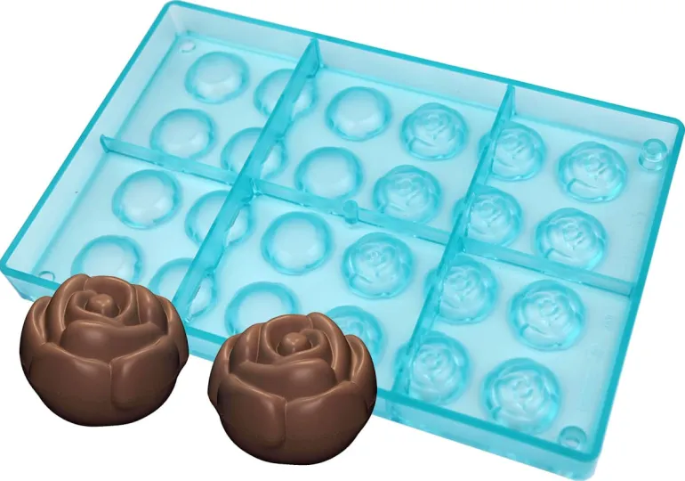 Moule chocolat 12 roses 3D