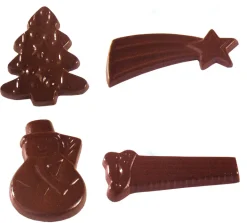 Moule chocolat 4 sujets Noël assortis