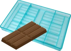 Moule chocolat tablette barre nervurée
