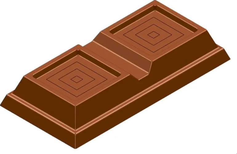 Moule chocolat tablette à garnir