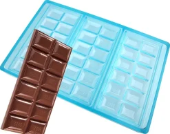 Moule chocolat 3 tablettes décor