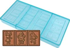 Moule chocolat 3 tablettes figurines Noël