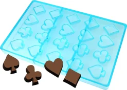 Moule chocolat Trèfle, carreau, pique, coeur