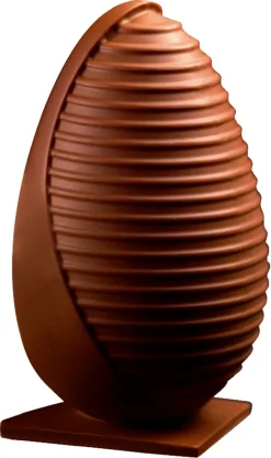 Moule chocolat œuf design strié Pavoni