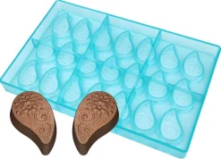 Moule chocolat Virgule décor fleur
