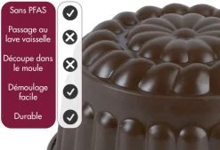 Moule diplomate ou bavarois anti-adhérent Ø 18 cm Gobel