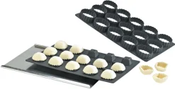 Moule Kali 15 tartelettes carrées cannelées Mallard Ferrière