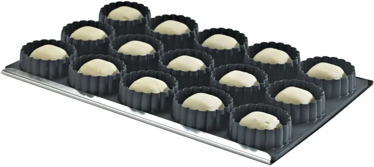 Moule Kali 15 tartelettes rondes cannelées Mallard Ferrière