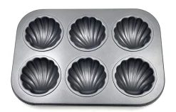 Moule 6 madeleines coquilles antiadhérent 26,5 x 18 cm Patisse