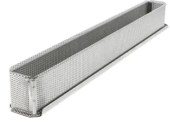 Moule à mini pâté croûte "tout inox" perforé démontable 30 x 4 x ht 6 cm Mallard Ferrière