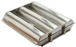 Moule à pain de mie rond triple Inox Ø 4,5 x 30 cm Matfer