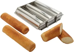 Moule à pain de mie rond triple Inox Ø 7 x 30 cm Matfer