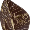 Moule pour embout de bûche design feuillage or pré imprimé Florensuc