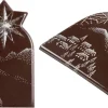 Moule pour embout de bûche design paysage neigeux pré imprimé Florensuc