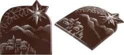Moule pour embout de bûche design paysage neigeux pré imprimé Florensuc