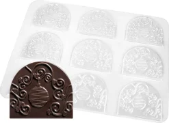 Moule pour embout de bûche forme arabesque