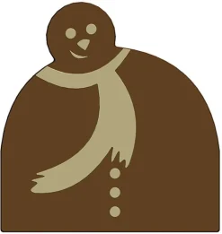 Moule pour embout de bûche forme bonhomme de neige