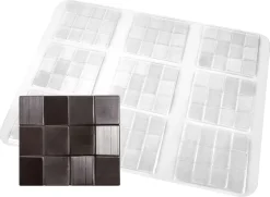 Moule pour embout de bûche forme damier