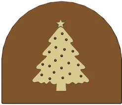 Moule pour embout de bûche forme sapin