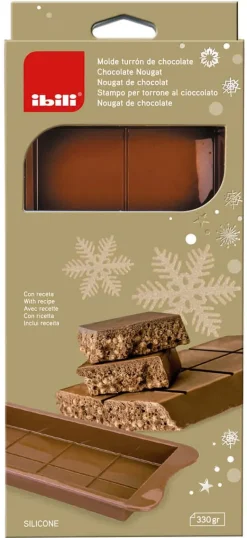 Moule pour tablette de chocolat Dubaï Turron ou nougat 20 x 10 x 2.5 cm Ibili