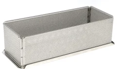 Moule à pâté en croûte large "tout inox" perforé démontable 30 x 12 x ht 9 cm Mallard Ferrière