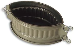 Moule à pâté en croûte ovale à côtes longueur 23 cm Matfer