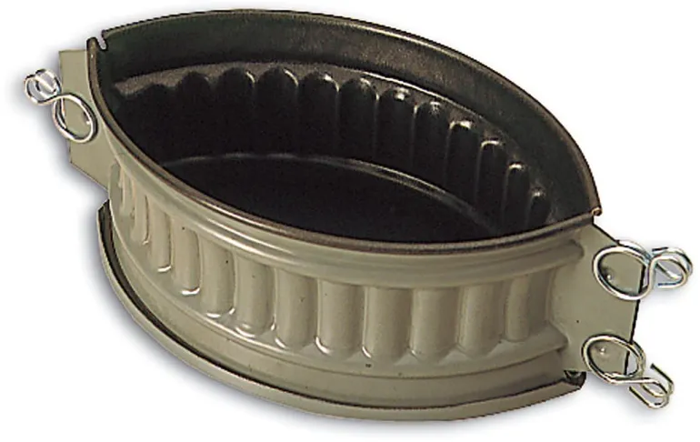 Moule à pâté en croûte ovale à côtes longueur 23 cm Matfer