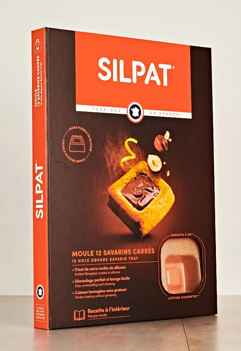 Moule savarin carré Silpat 12 empreintes 40 x 30 cm Demarle