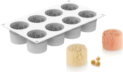 Moule silicone Antea 8 entremets fleuris 30 x 17,5 cm Silikomart